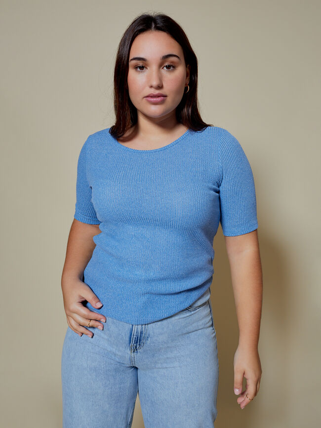 camiseta canalé Azulon