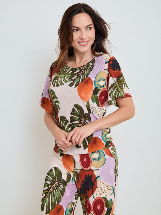 CAMISETA SET PLISADO FRUTAS Estampado 1 image number null