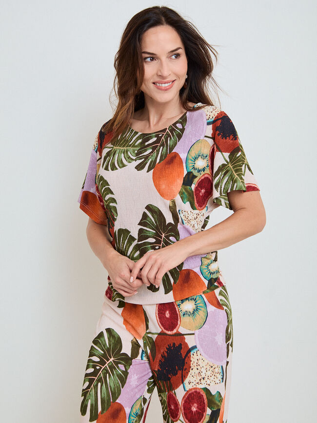 CAMISETA SET PLISADO FRUTAS Estampado 1