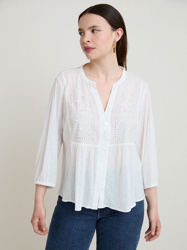 BLUSA BORADADO Blanco Optico