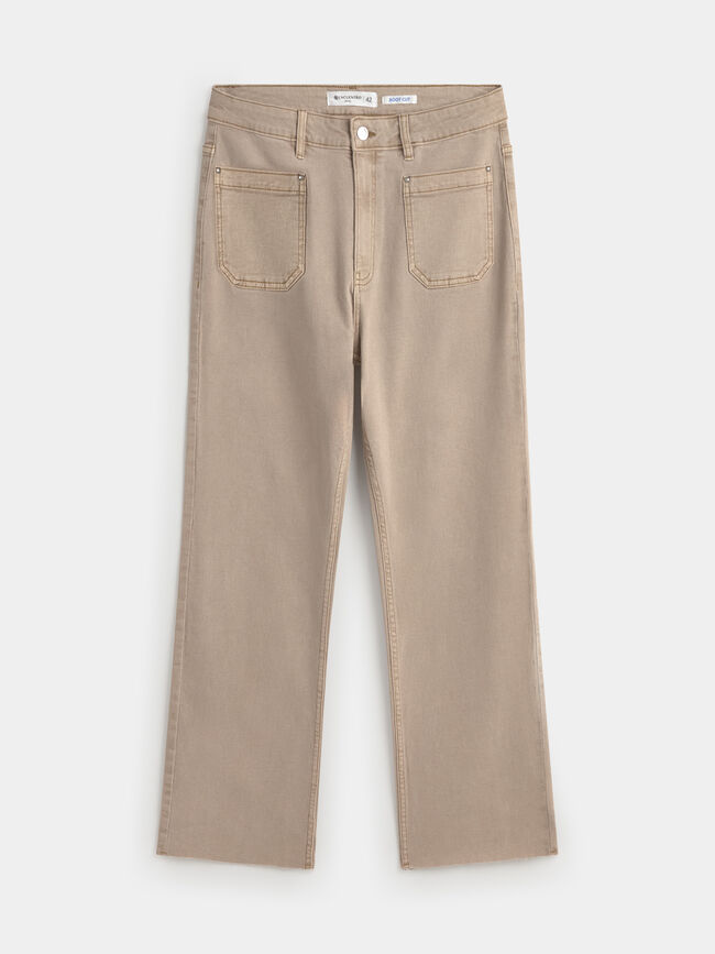 VAQUERO BOOTCUT BOLSILLOS Beige