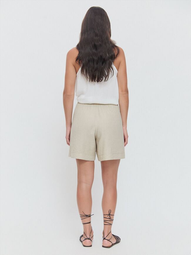 PANTALÓN CORTO CONJUNTO Blanco Hueso