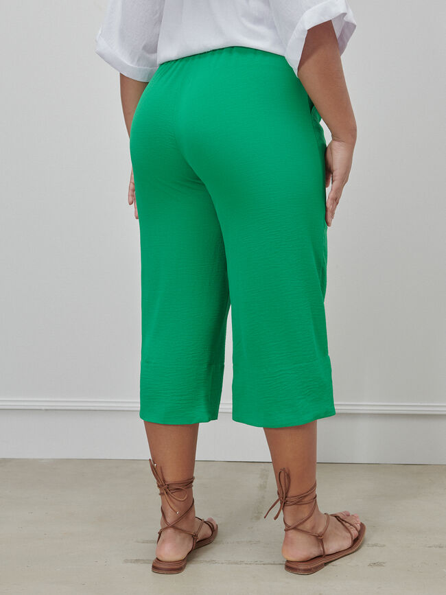 PANTALÓN CULOTTE FLUIDO Verde Viridian