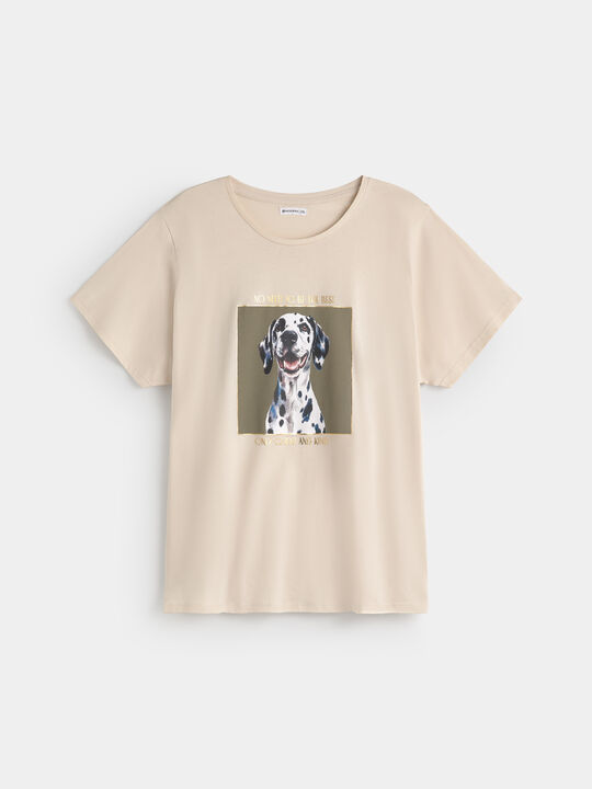 CAMISETA DALMATA ALEGRE Beige image number null