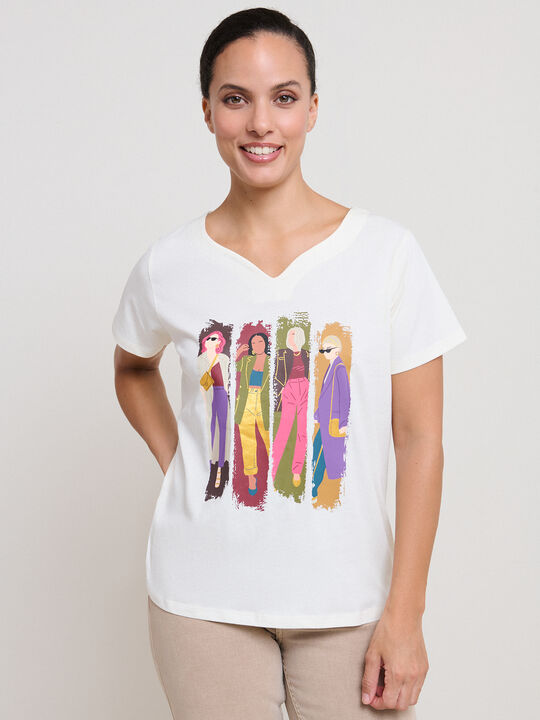 CAMISETA PINCELADAS MUCHACHAS Hielo image number null