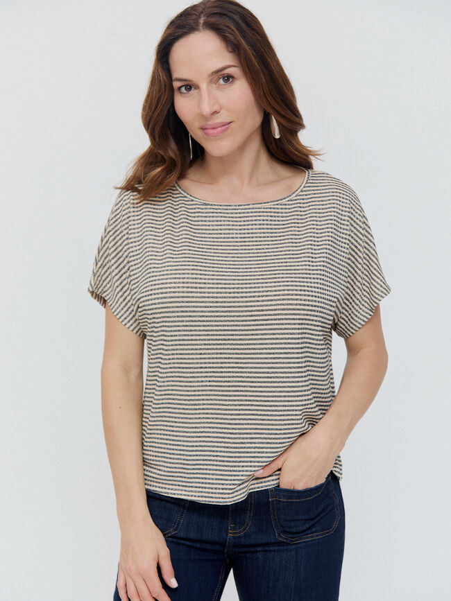 CAMISETA RAYAS Crudo