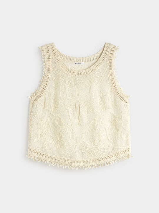 TOP BORDADO Crudo image number null