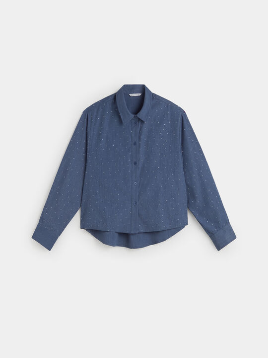 camisa strass Mid blue image number null