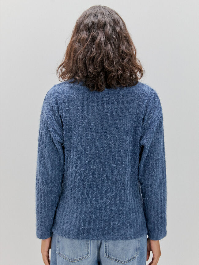 CAMISETA DETALLE TEXTURA Indigo