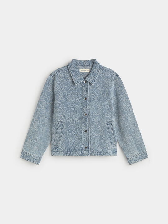 CAZADORA VAQUERA FLORES Light Blue Wash image number null