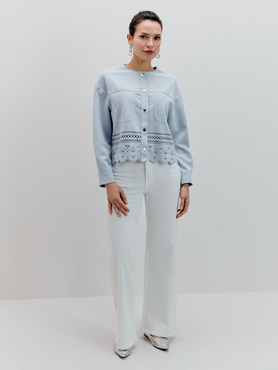 CAZADORA TROQUELADA ANTELINA Azul Bebe image number null