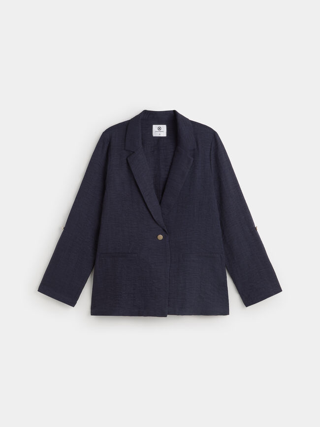 BLAZER FIT RELAJADO Azul Marino