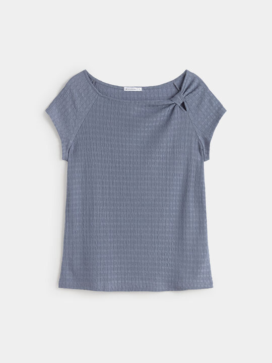 CAMISETA DETALLE ABERTURA azul blush image number null
