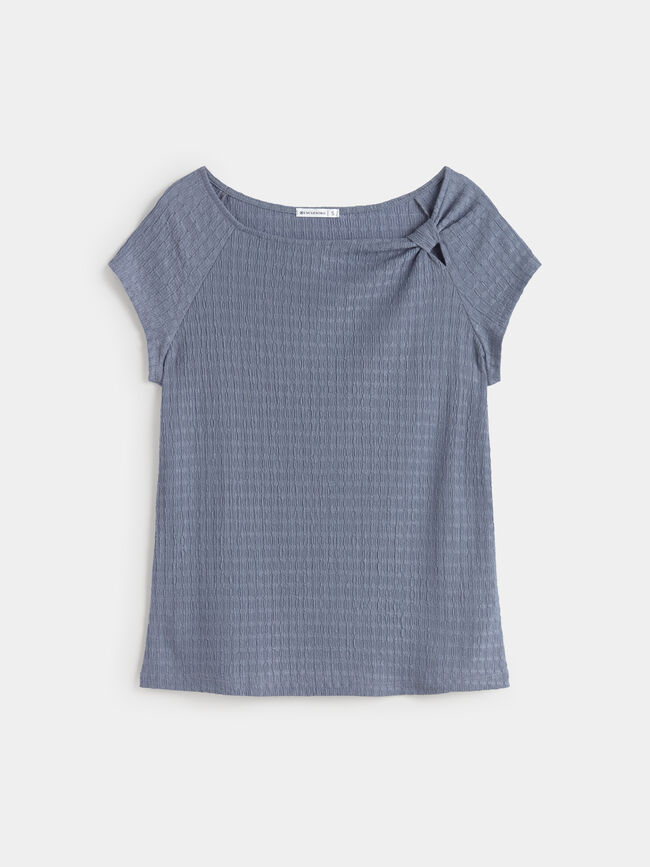 CAMISETA DETALLE ABERTURA azul blush