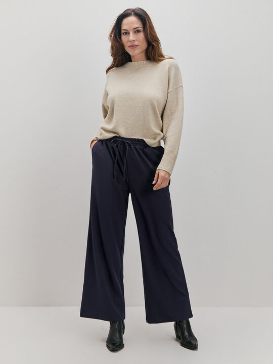 PANTALÓN PALAZZO Azul Marino image number null