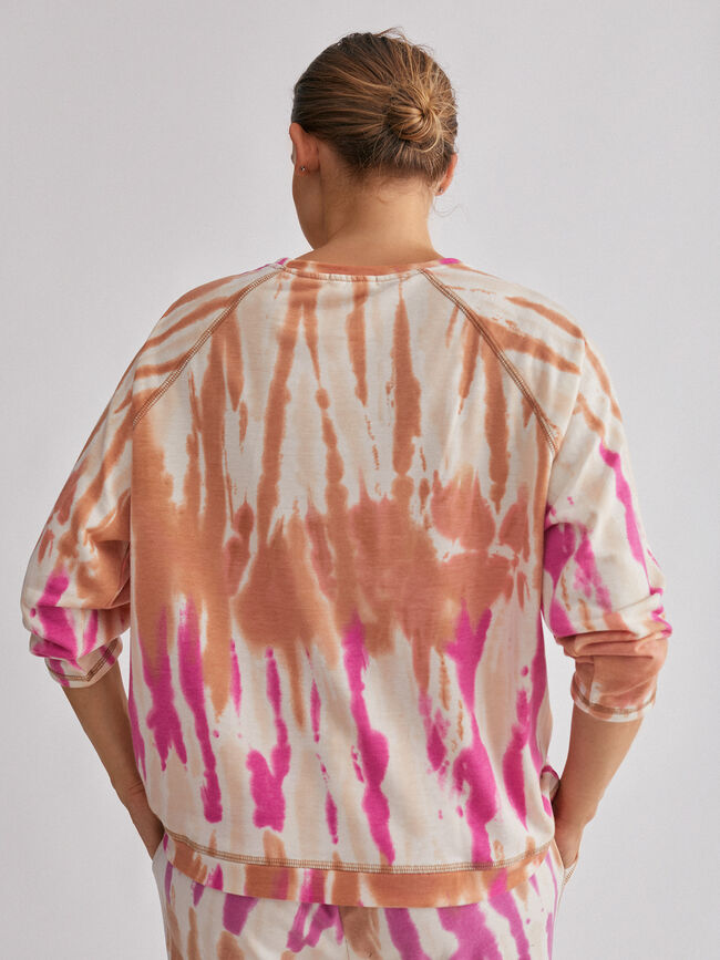 Sudadera manga ranglán tie dye Crudo Claro