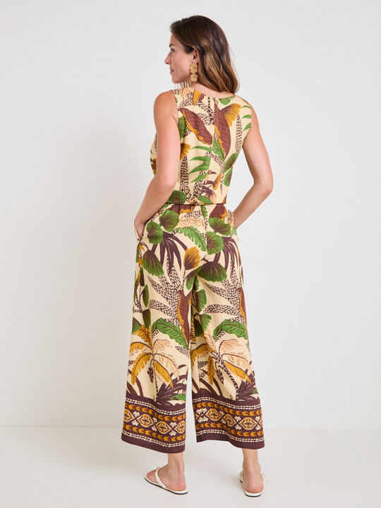 PANTAL&Oacute;N FLUIDO ESTAMPADO Light Ocre image number null