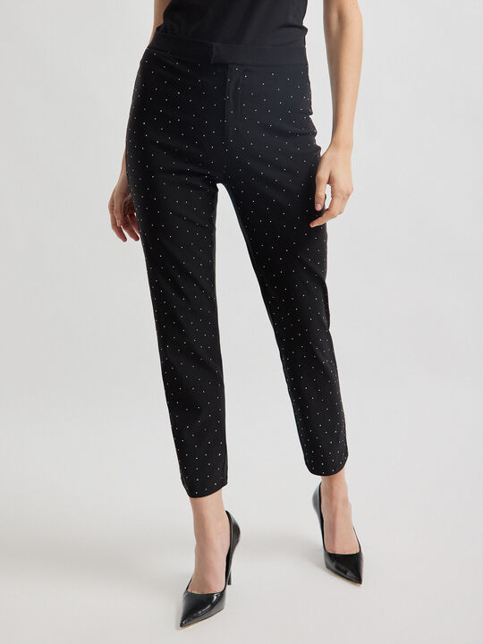 pantalon recto brillo Negro image number null