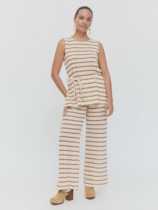 PANTALON RAYAS Crudo image number null