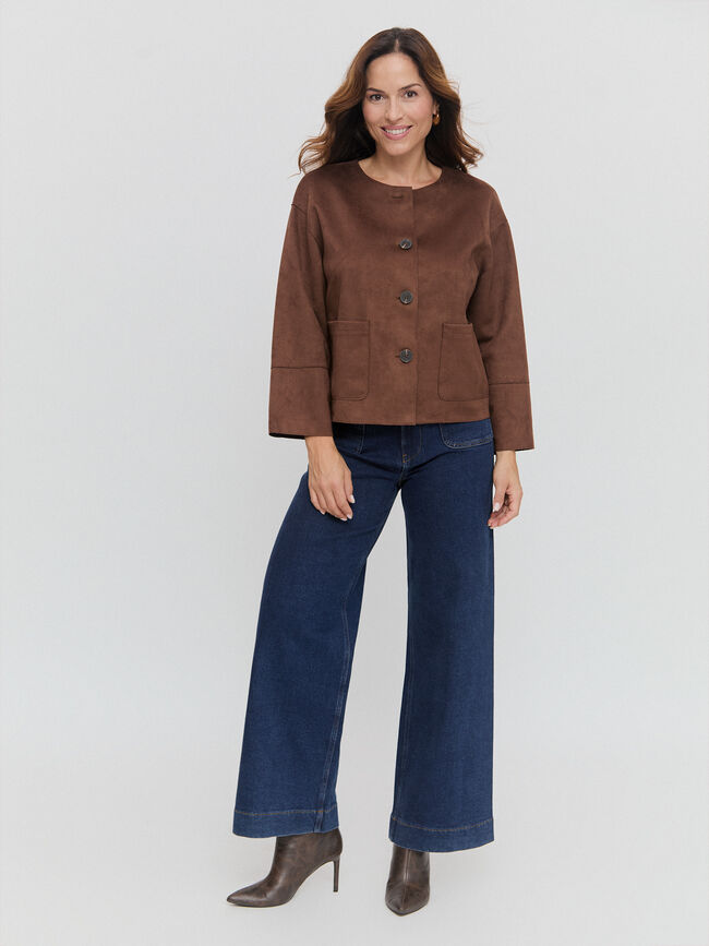 CHAQUETA FLUIDA BOLSILLOS Marron