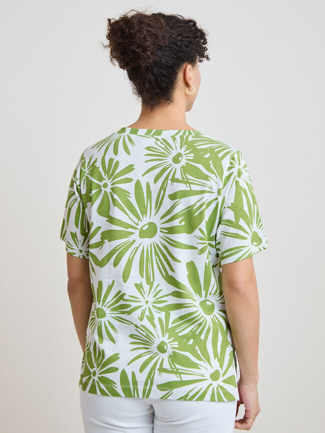 CAMISETA CUELLO PICO Estampado 2