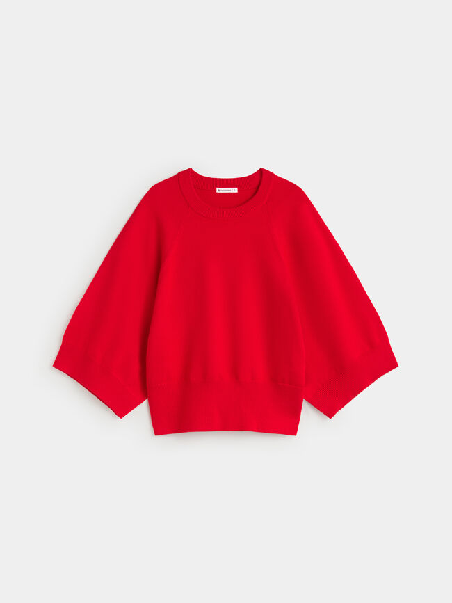 JERSEY MANGA ACAMPANADA Rojo