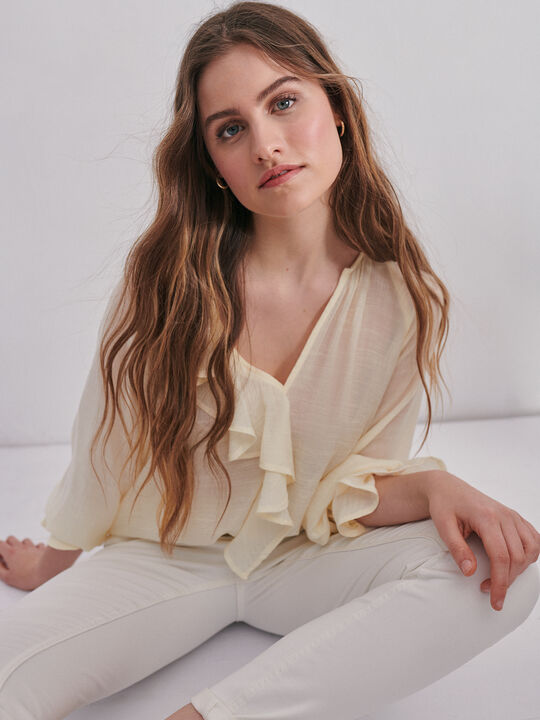 Blusa volante Blanco Optico image number null