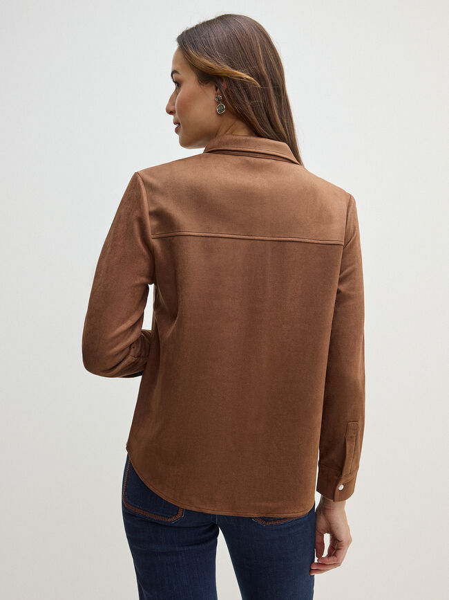 SOBRECAMISA ANTELINA DETALLES Marron