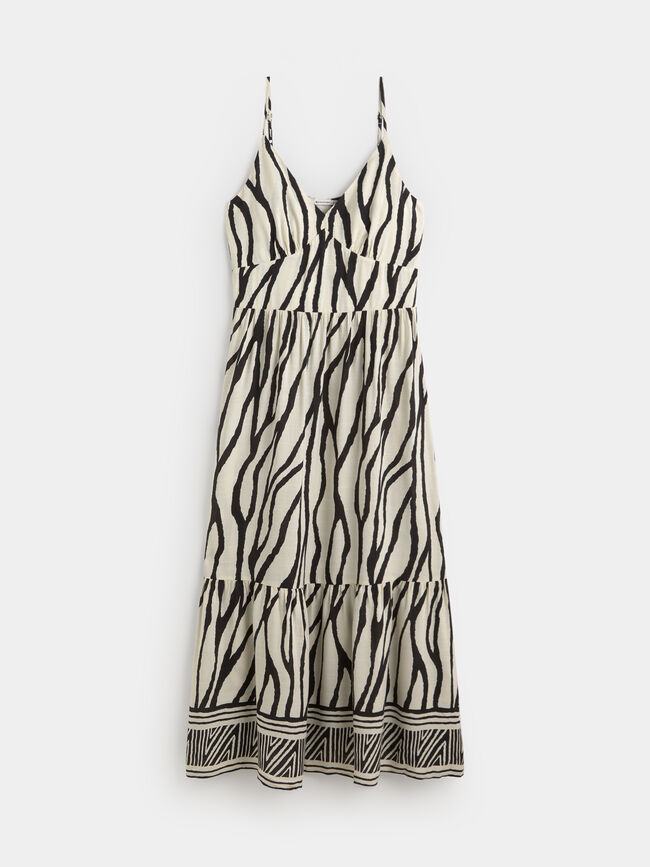 VESTIDO GOMA ESPALDA Negro