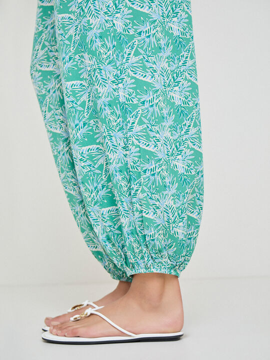 PANTAL&Oacute;N BOMBACHO ESTAMPADO Hoja image number null