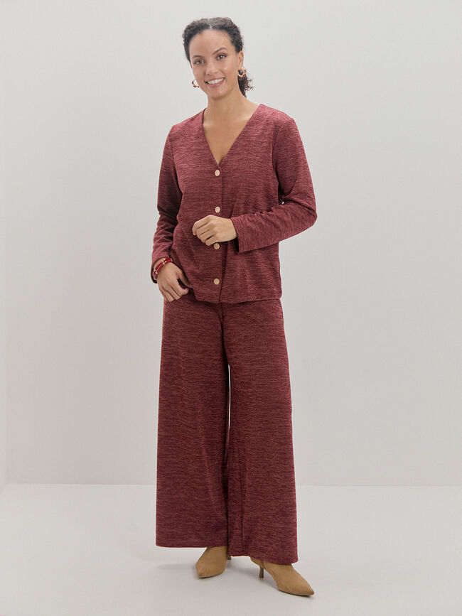 CHAQUETA PICO BOTONES Teja