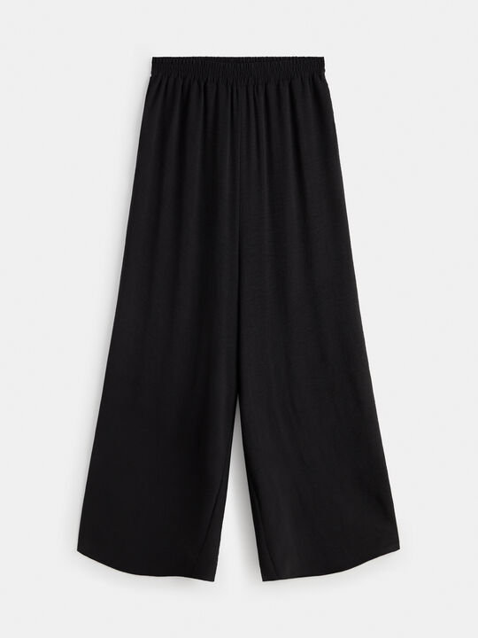 PANTALON ANCHO FLUIDO Negro image number null