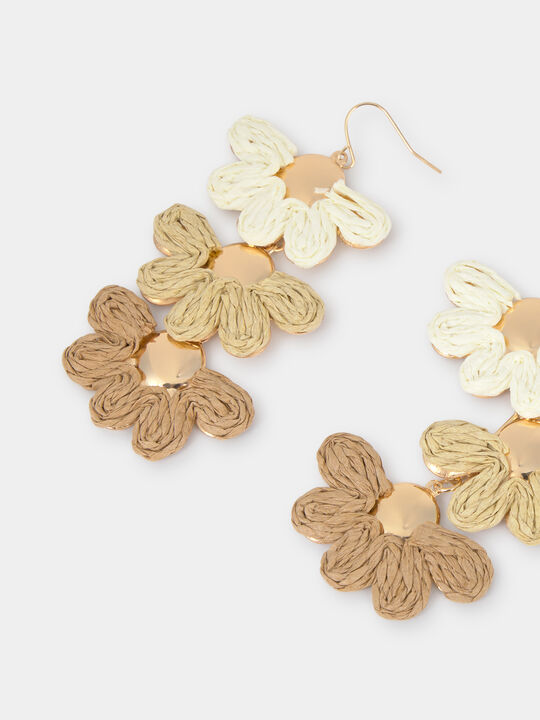PENDIENTES LARGOS FLOR Oro image number null