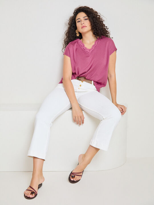 JERSEY CUELLO REDONDO rosa blush image number null