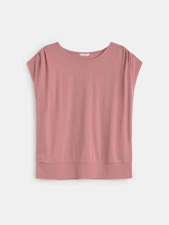 CAMISETA HOMBRO CAIDO Rosa image number null