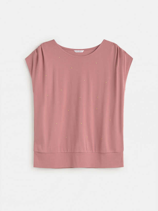 CAMISETA HOMBRO CAIDO Rosa