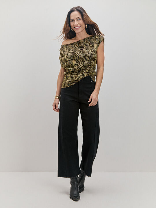 CAMISETA DRAPEADA ESTAMPADA Estampado 1 image number null