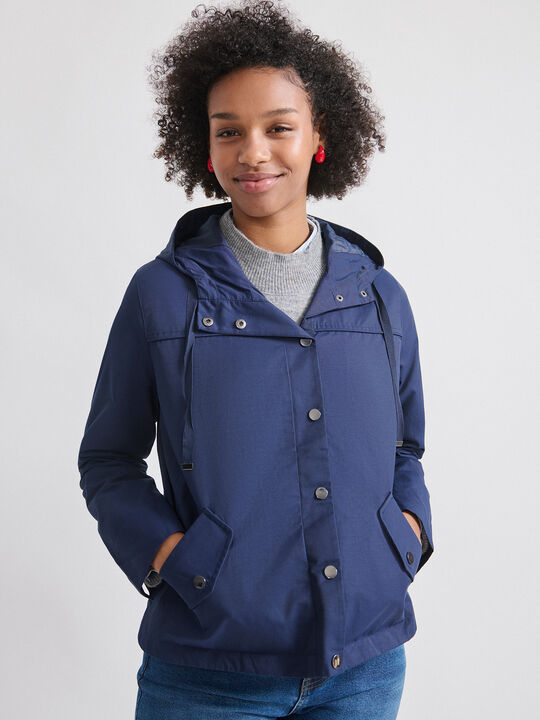 Parka algodón capucha Azul Marino image number null