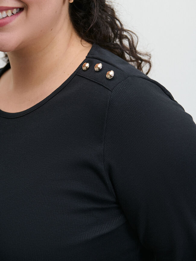 CAMISETA MANGA LARGA Negro