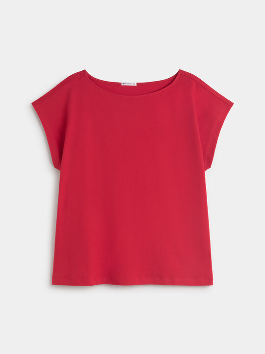 CAMISETA HOMBRO CAIDO Rojo image number null