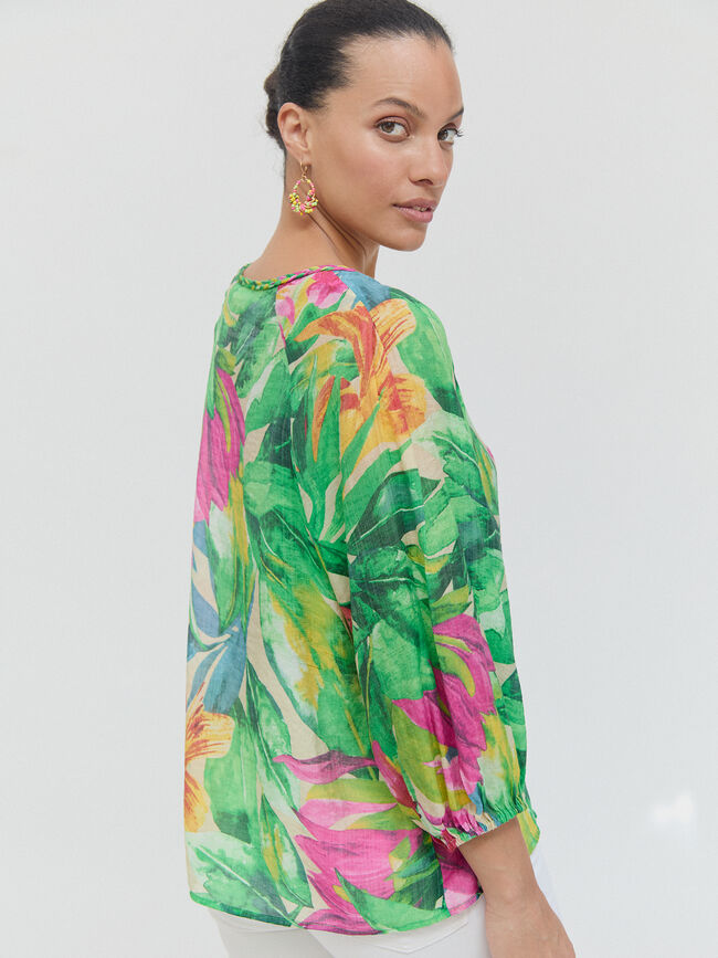 CAMISA DETALLE TRENZA Verde