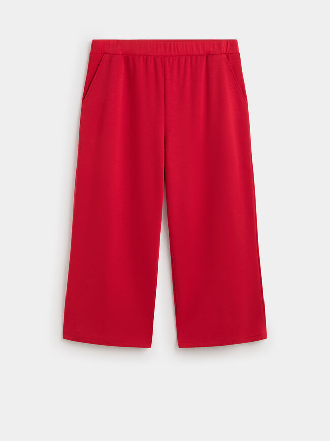 JOGGER SCUBA CROPPED Rojo