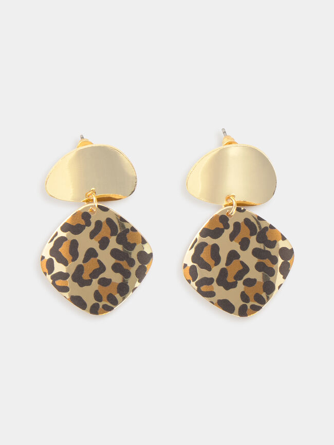 PENDIENTE ESTAMPADO ANIMAL Oro