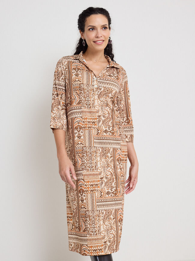 VESTIDO CAMISERO ESTAMPADO Estampado 1