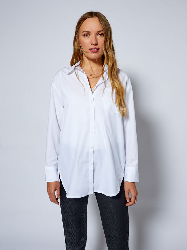 Blusa popelin Blanco Optico