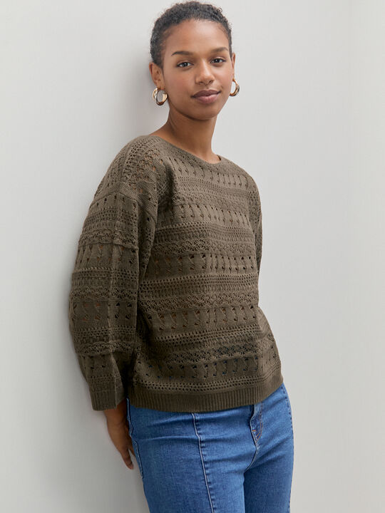 JERSEY CALADO REDONDO Kaki image number null