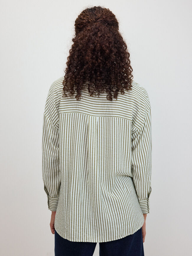 CAMISA RAYA ML Verde