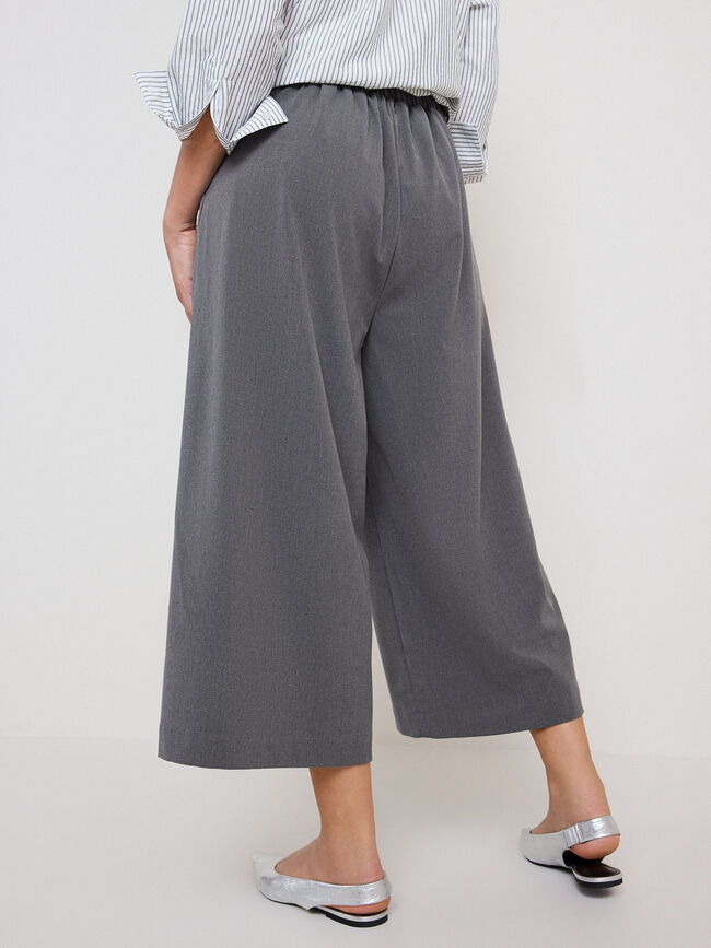 PANTAL&Oacute;N CULOTTE VESTIR Gris Medio