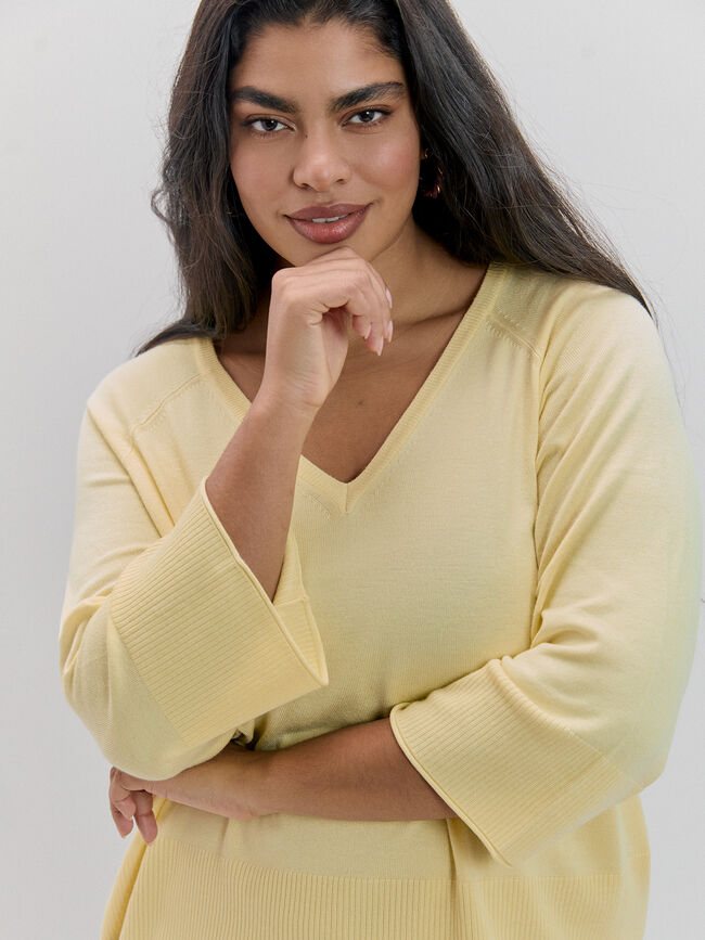 JERSEY CUELLO PICO Amarillo Pastel