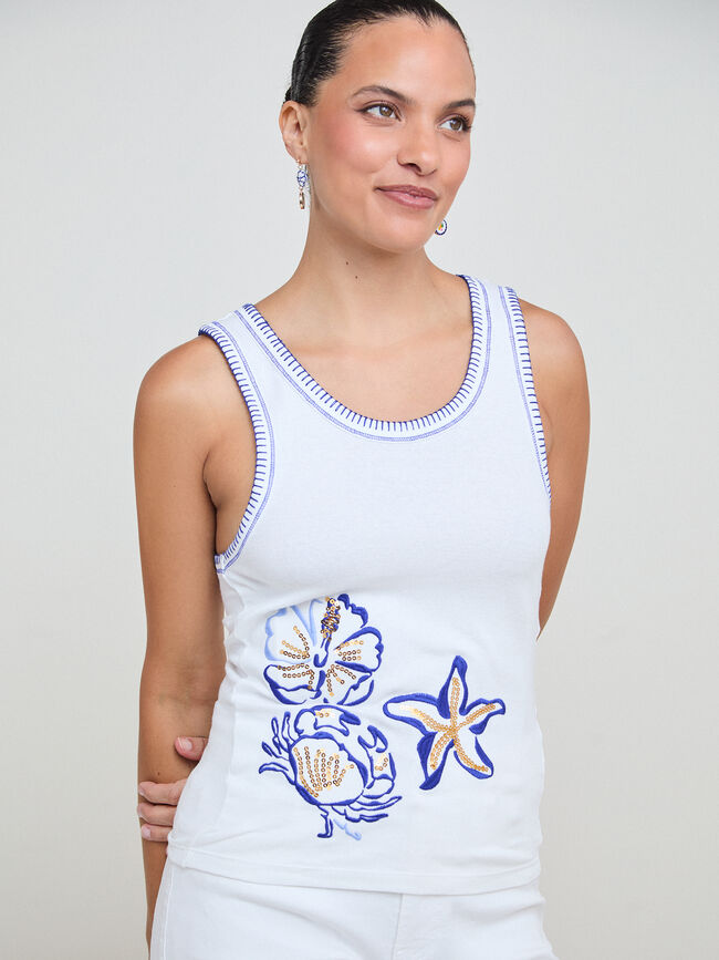 CAMISETA ANIMALES MARINOS Blanco Optico